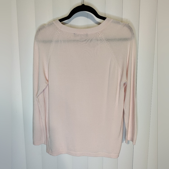 Zara Pink Pearl Knit Sweater Size Small - Picture 2 of 3